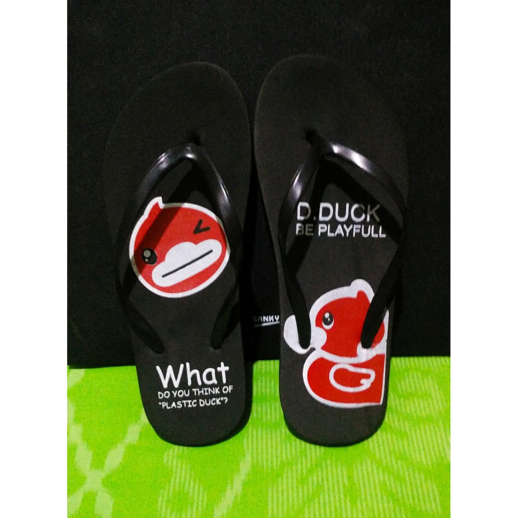 SANDAL JEPIT WANITA MOTIF D'DUCK BE PLAYFULL TERBARU