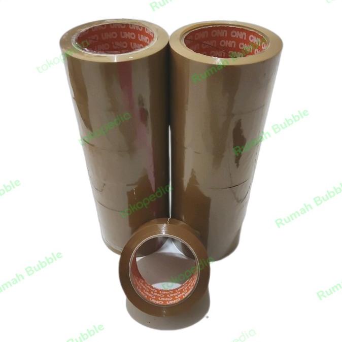 

(BISA COD) lakban coklat 90 yard 48mm 1 SLOP = 6 Roll NEW Kode 26