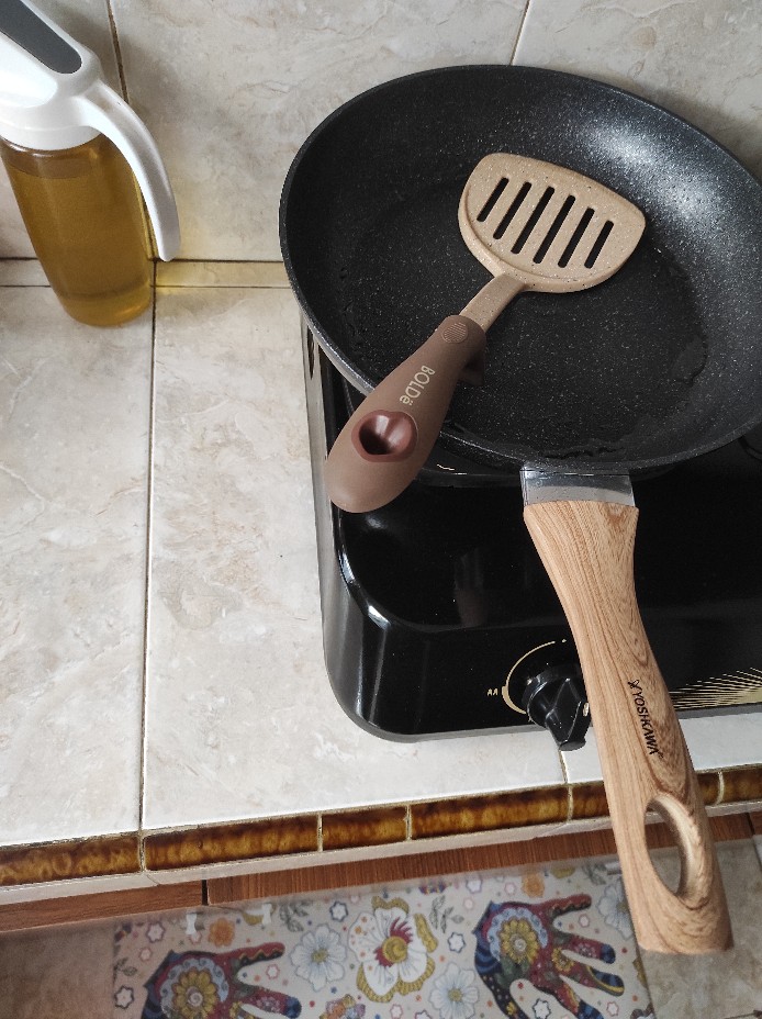 Wajan Fry Pan Teflon Anti Lengket Yoshikawa Marble Ceramic Pan 28cm