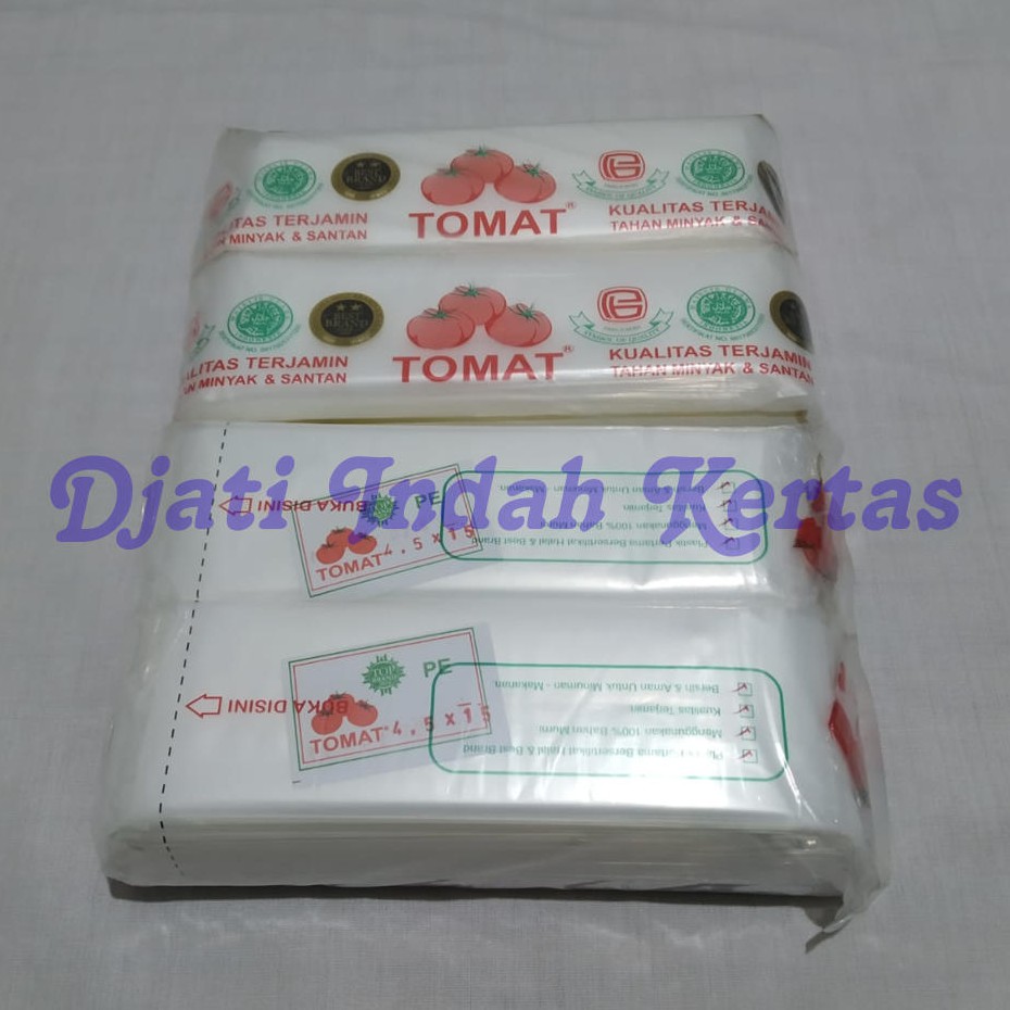 DISKON NIH!!! ( PE - TOMAT Uk 4.5 x 15 ) PLASTIK SERBAGUNA / PLASTIK ES BATU/2BUNGKUS