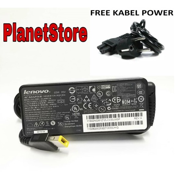 LENOVO Original Adaptor Charger Notebook Laptop S210 S205 206 20V 2.25A USB Berikut Kabel Power
