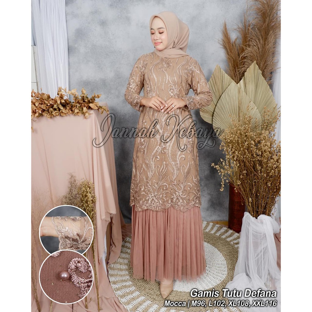 PROMO LONG GAMIS TUTU TULLE MUTIARA BORDIR / LONG GAMIS TULLE MUTIARA PESTA / GAMIS PESTA