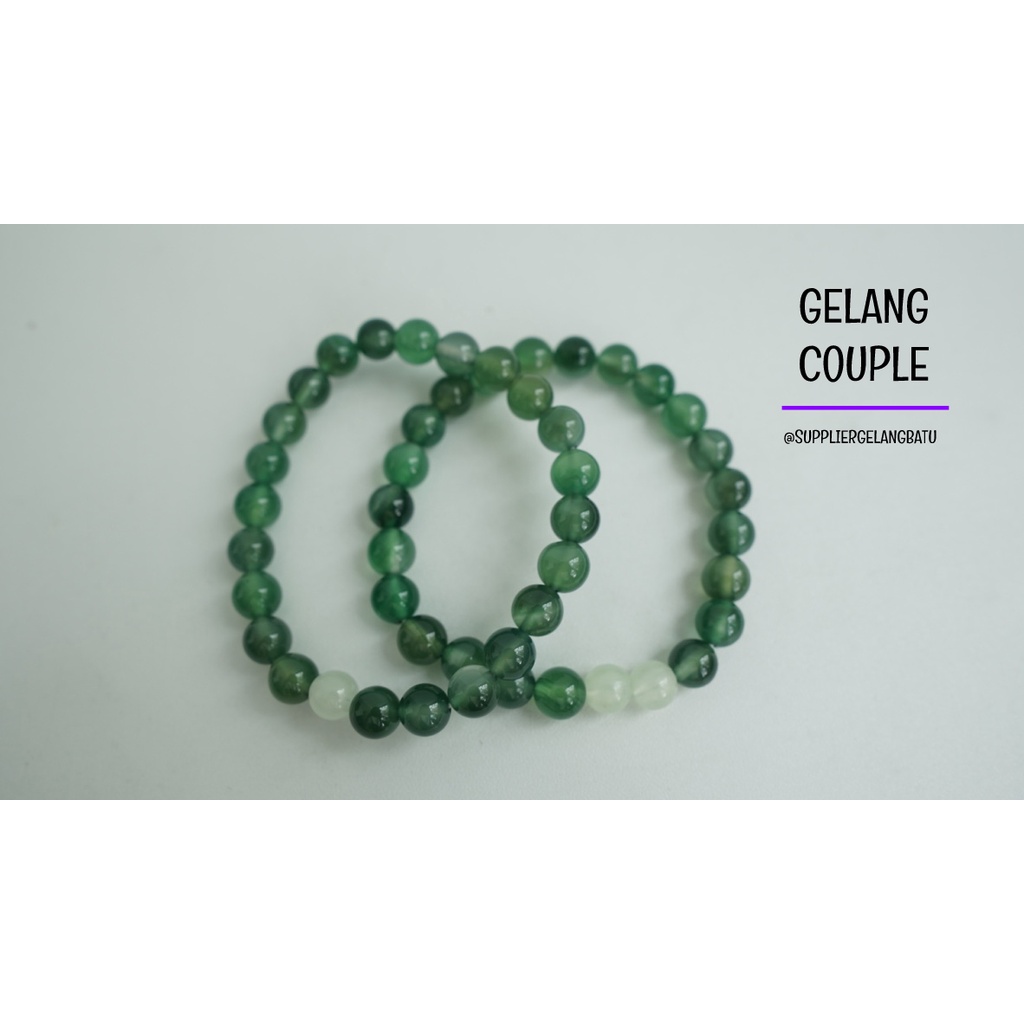 gelang batu FOSFOR GIOK CINA pasangan distance bracelet couple akik