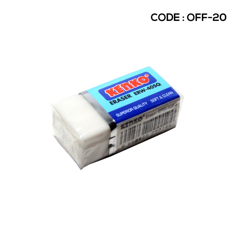 Penghapus Pensil Kenko Putih Eraser (Off-20)