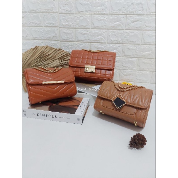 3 Pcs Paket Usaha Tas wanita selempang tas bahu