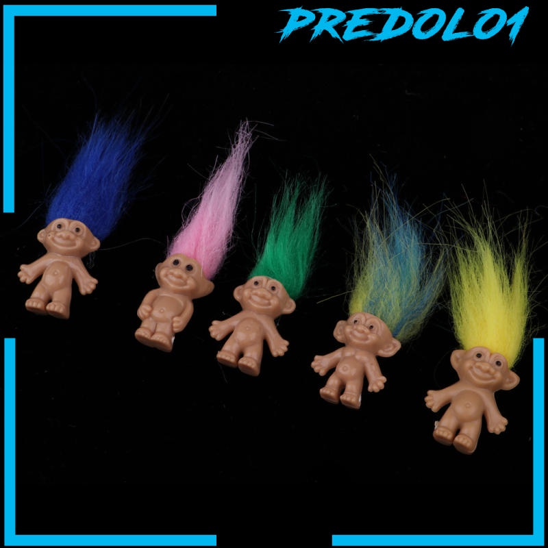 (Predolo1) 5pcs Boneka Troll Mini Gaya Vintage Untuk Dekorasi Kue