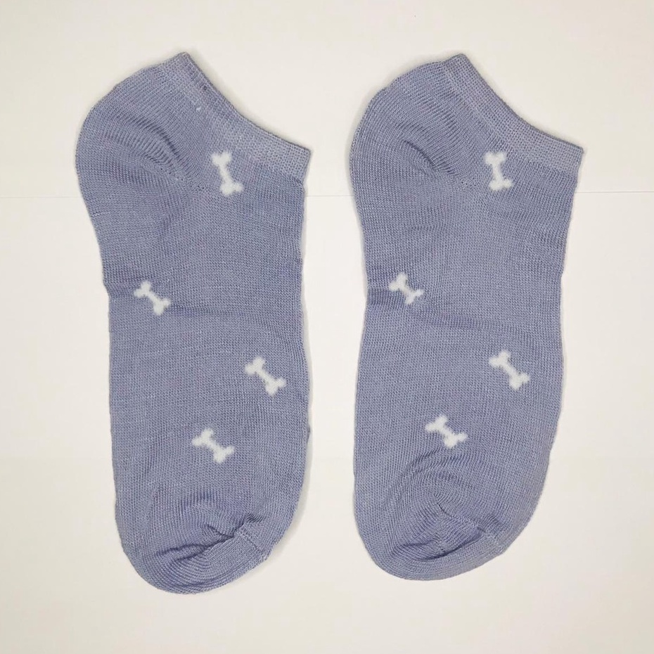 ⭐Gogoland⭐ Kaos Kaki Wanita Fashion Motif Strawberry Bunga Lebah Bee Kotak Biru Navy  Bunga Biru Green Leaf  Polos Pattern Garis Kaoskaki Pendek Korea Sock Import KK001-006-K6 BIRU