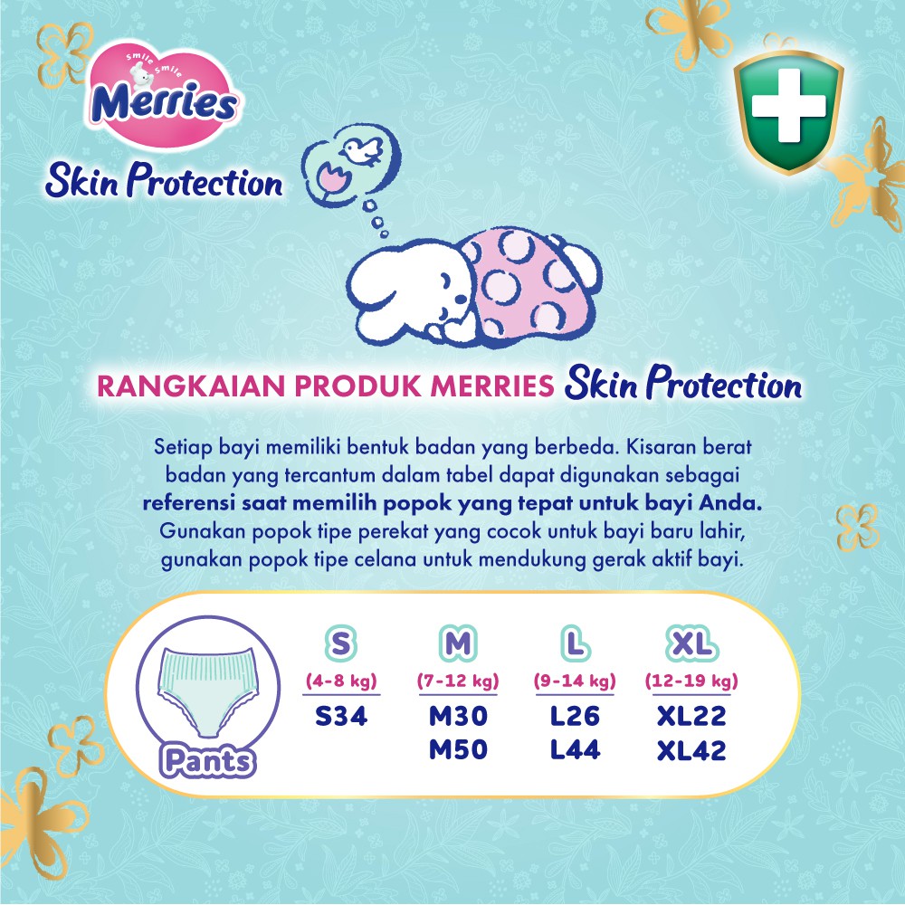 Merries Skin Protection L44 - Merries Popok Celana Skin Protection L 44