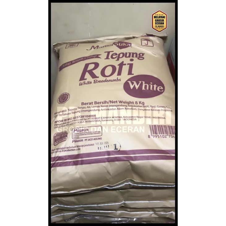 

TERBARUU!! TEPUNG ROTI MAMA SUKA PUTIH 8 KG WHITE BREADCRUMBS TERBARU