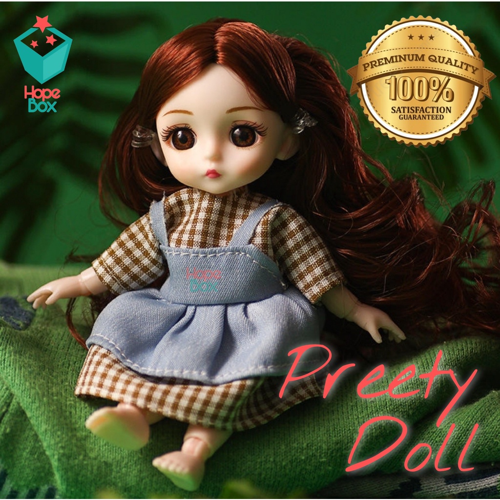 Pretty Choco - Dark Brown Hair (B006) Boneka Cantik + Free Baju & Sepatu/Boneka BJD Doll/Boneka Barb