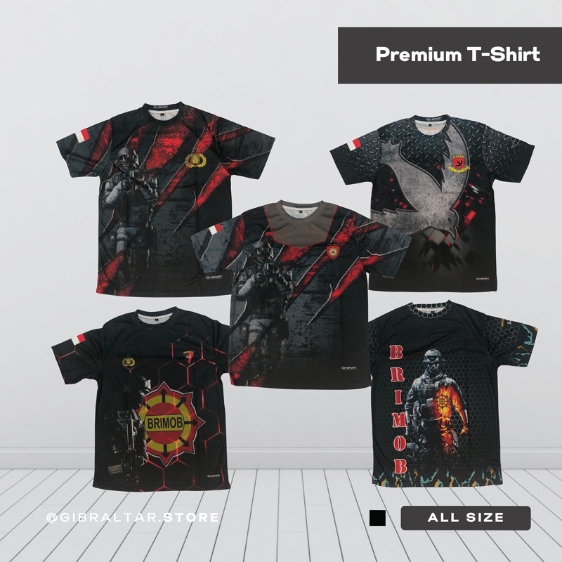 KAOS JERSEY PRIA Polisi, Brimob Termurah Kualitas Terbaik 