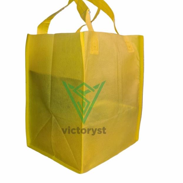 

tas spunbond box jahit 22x22 besek makan bingkisan souvenir pernikahan - Merah, 20x20