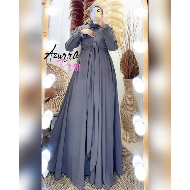 T.R - Gamis Terbaru CerutyBabydol Terlarus / Azzura Dress / Gamis Mewah Ceruty Terlaris 2021 / Gamis Ceruty Jumbo / Gamis Polos /Wd-2
