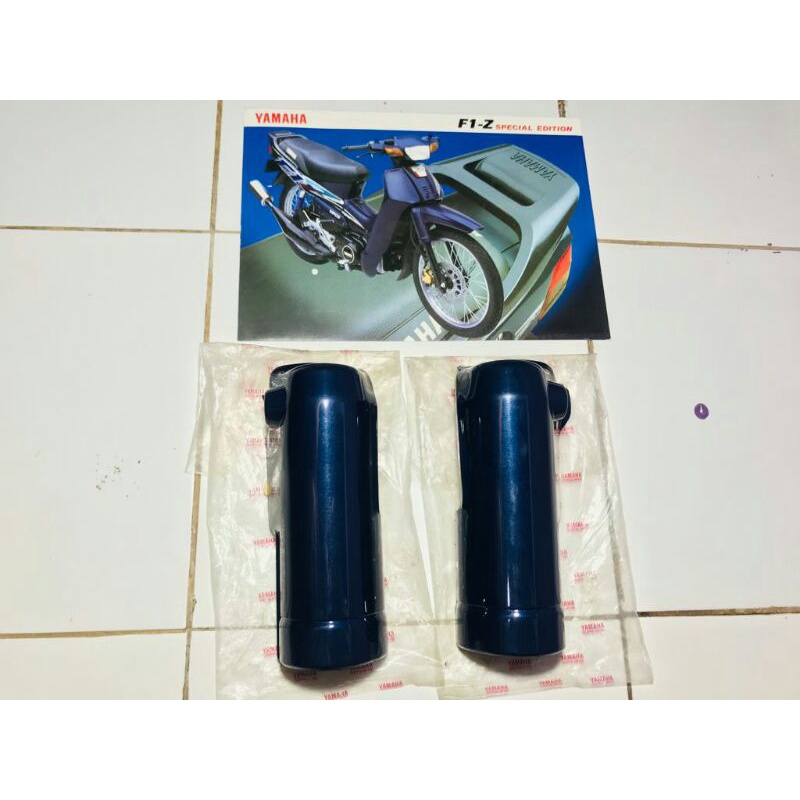 cover fork tutup shock kupingan spakbor fiz f1z biru SE 96 Special Edition original YGP yamaha 3XA