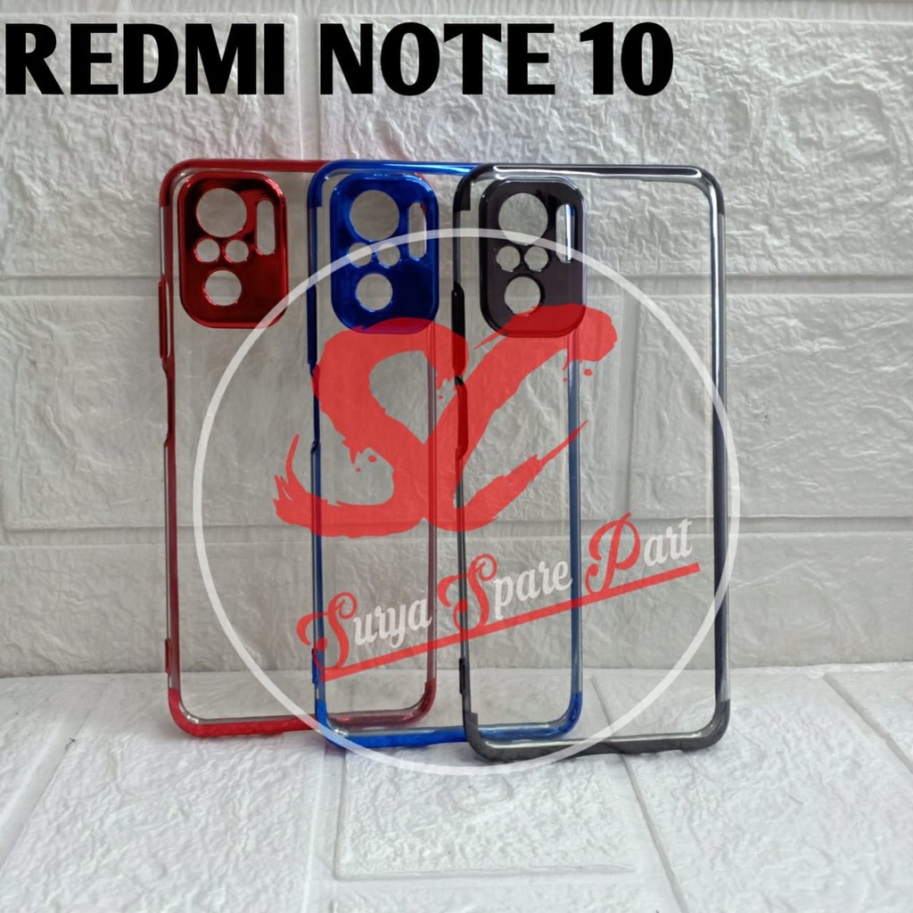 Shining Chrome Tpu Case Clear Silicone Case RedmI Note 10 Pro Redmi Note 10 - SC