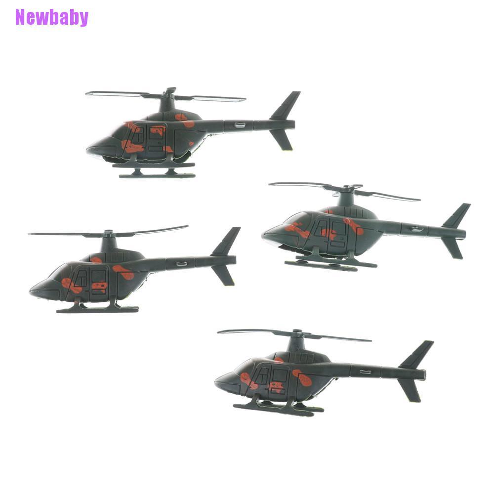 (Newbaby) 2pcs Mainan Helikopter Perang Dunia II Militer Modern Untuk Anak