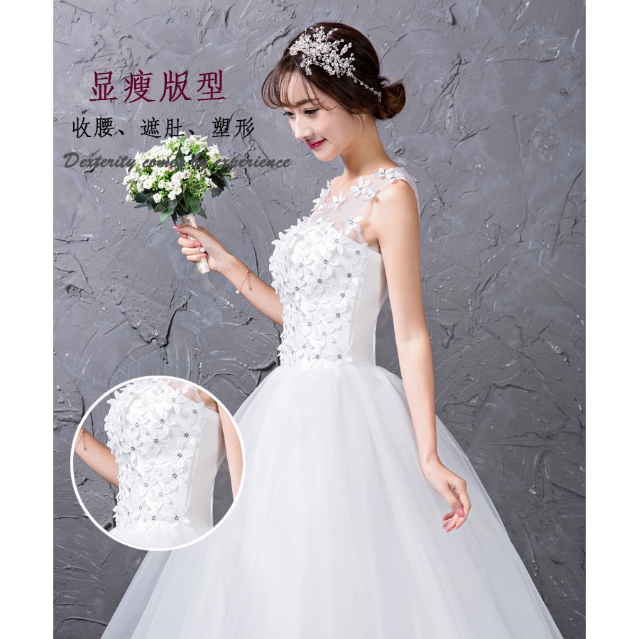 WD-10 gaun pengantin wedding dress lace putih import high quality