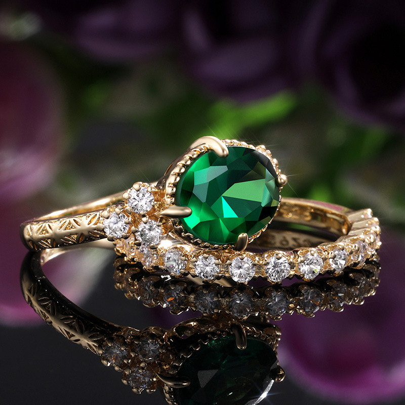2pcs Set Cincin Sterling Silver S925 Hias Kristal Berlian Imitasi Mewah Berkilau Untuk Wanita