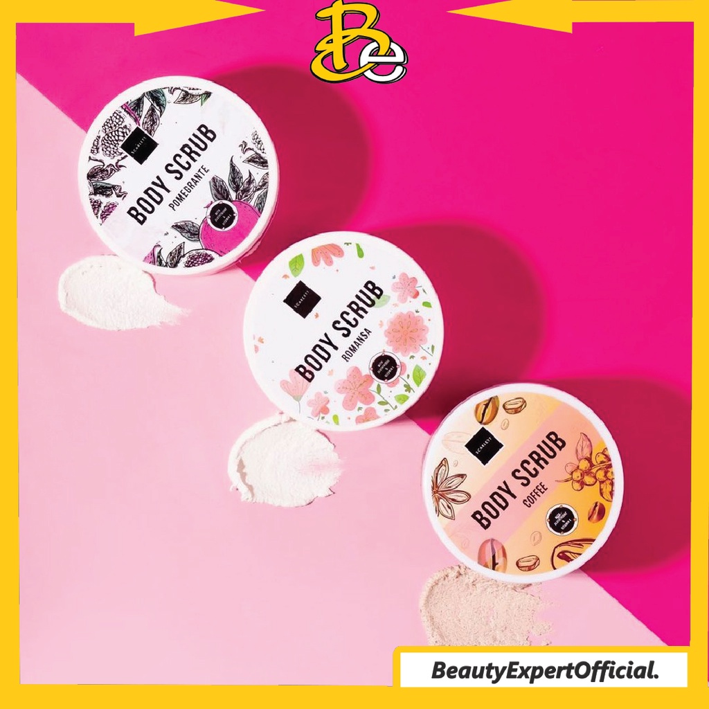 ⭐️ Beauty Expert ⭐️ SCARLETT Body Scrub Series - Romansa Pomegrante Coffee - RESMI BPOM 100% ORIGINAL