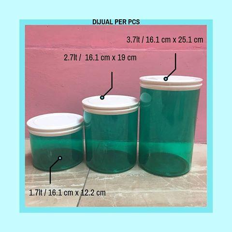 1 PC - Jolly Keeper Hijau Tosca  Toples Activity Tupperware Original