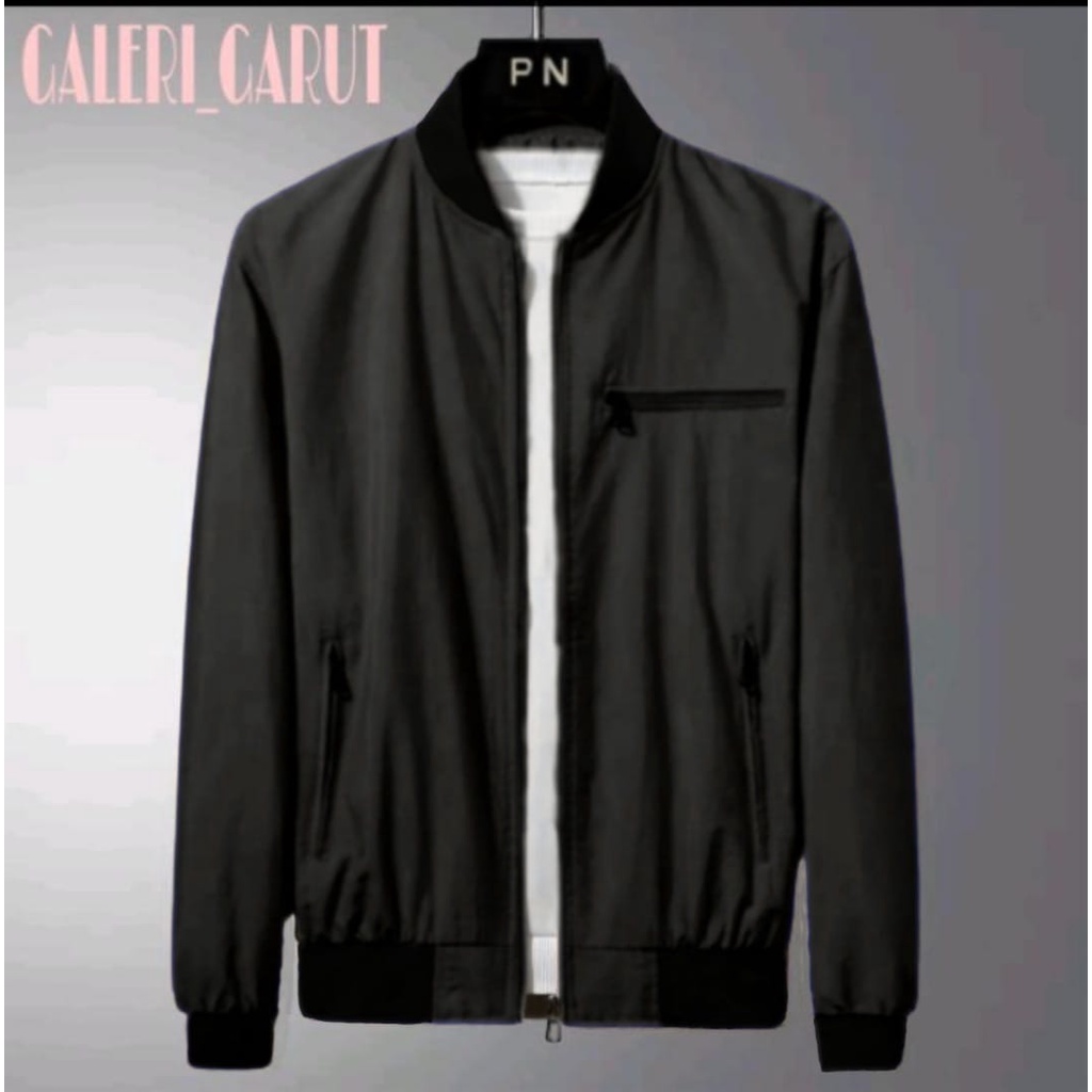 JAKET PRIA MINIMALIS / JAKET BOMBER KASUAL / JAKET PRIA KEREN BAHAN KATUN