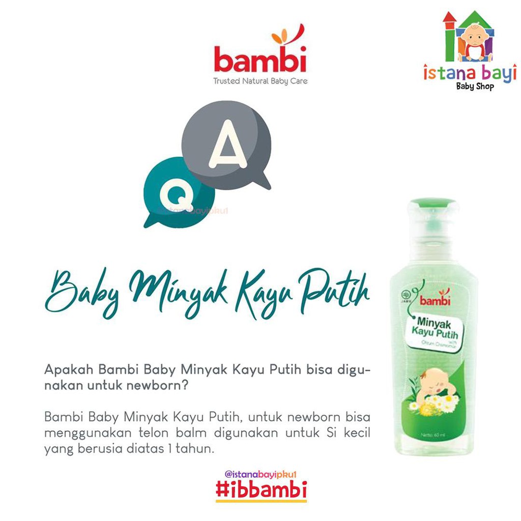 Bambi Minyak Kayu Putih - Bambi Cajuput Oil 60 ml