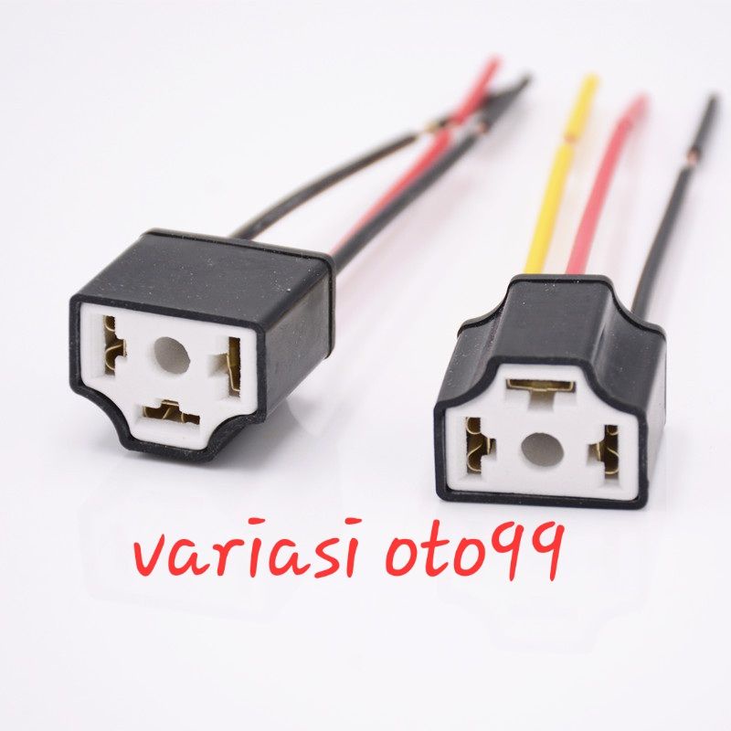 SOCKET CABLE RELAY CERAMIC / SOKET RELAY KLAKSON KAKI 5 DAN KAKI 4 / SOKET LAMPU H4 KERAMIK