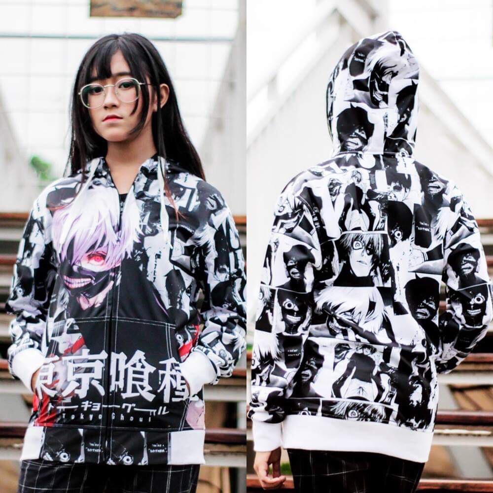 Jaket Kaneki Fullprint Tokyo Ghoul