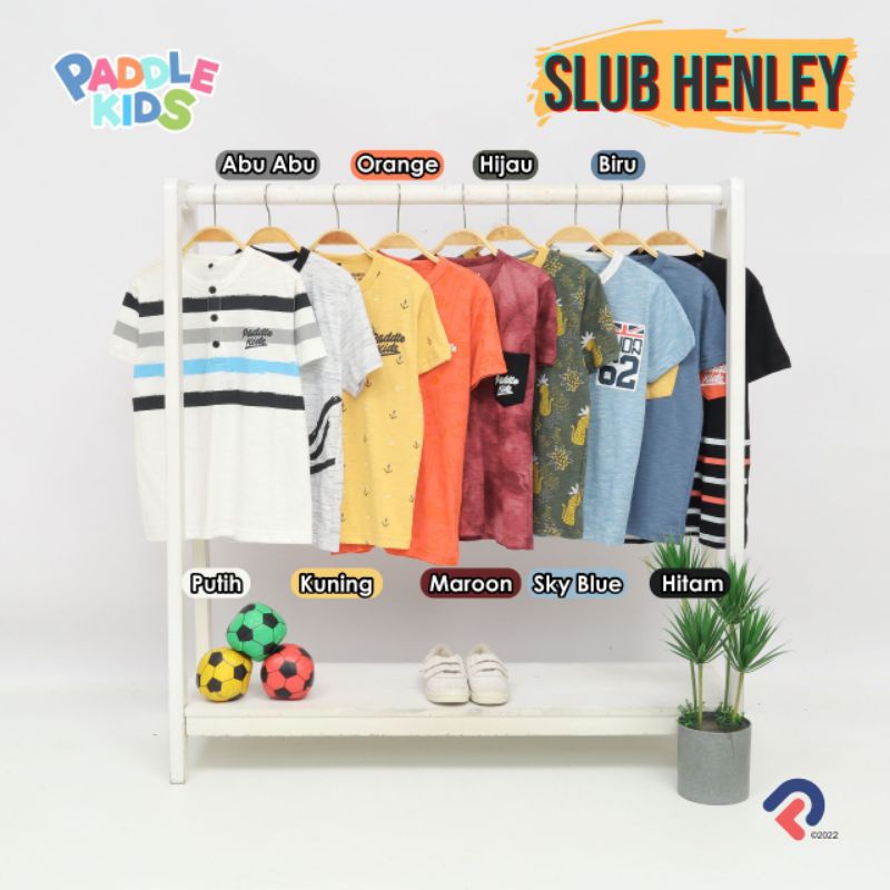 T SHIRT SLUB HENLEY PADDLEKIDS KAOS SLUB HENLEY PADDLE KIDS SIZE JUNIOR 8-16 TAHUN