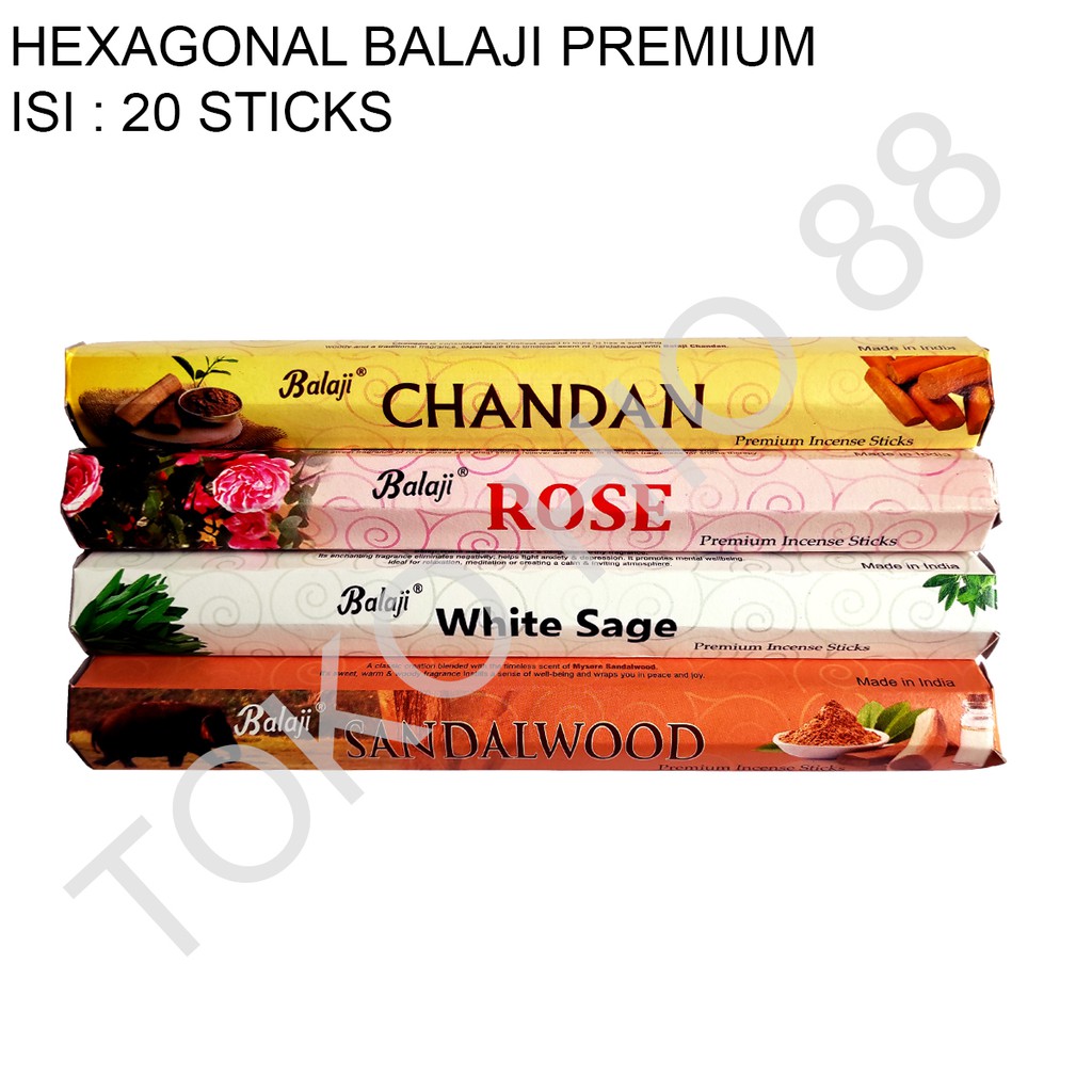 Hio Harum Dupa Hitam Wangi Aromaterapi Merk Balaji Premium Hexagonal Asli India Aromatherapy Aroma