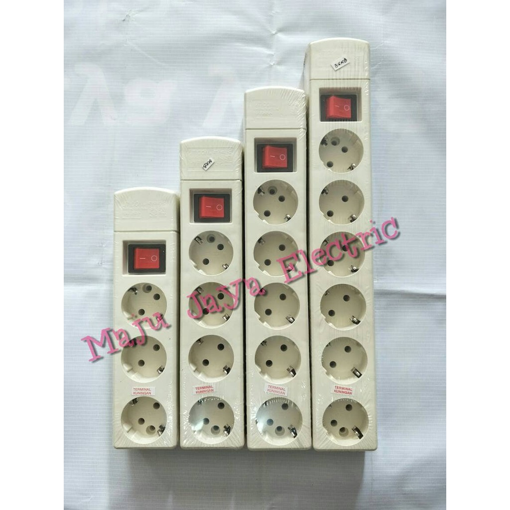 Jual StopKontak Stop Kontak Tembok Uticon 6 Enam Lubang + Saklar Switch LS1