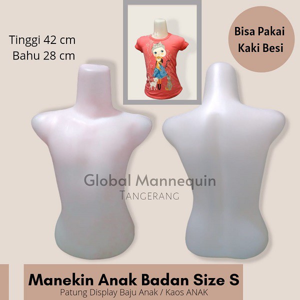 Patung Manekin Anak | Manekin Plastik Badan Anak Ukuran S | Manekin Baju Anak