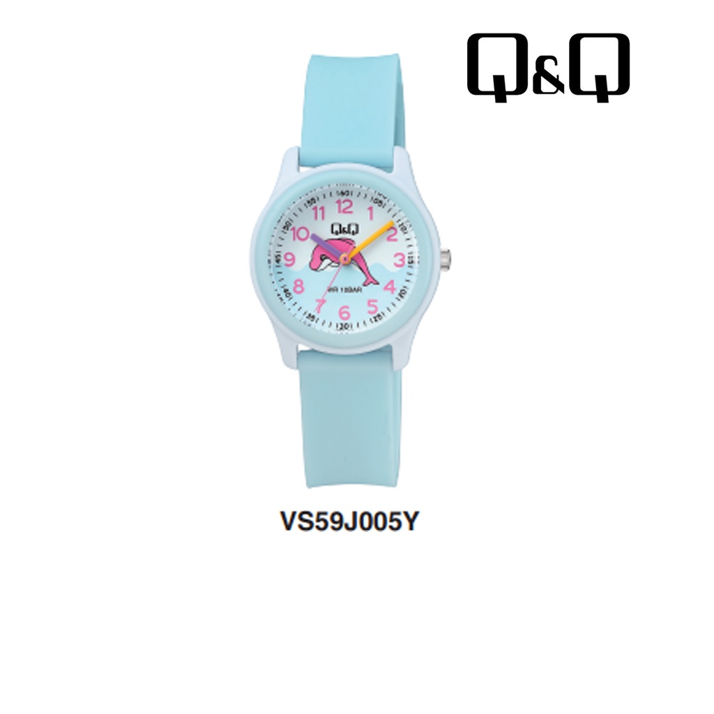 Jam Tangan Anak Lucu Colorful Rubber Analog Original Q&amp;Q QNQ QQ VS59 VS59J Series