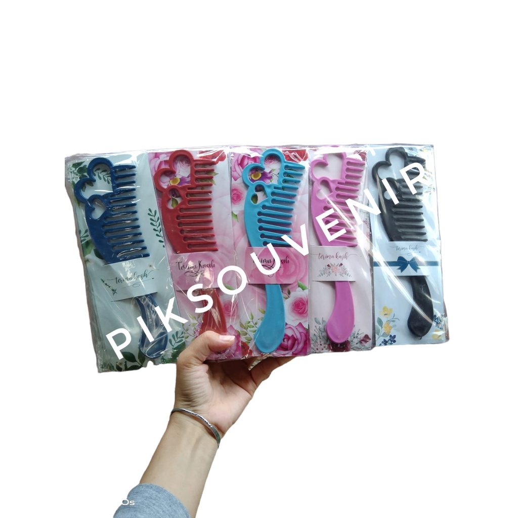 Souvenir Sisir LOVE Kemasan ALAS SHABY Souvernir Hadiah Pernikahan Sovenir Murah