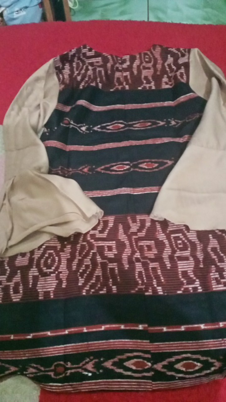 Tey-17 Batik Wanita Asj Sa Hrb026 Kenongo Kemeja Tosca Pendek