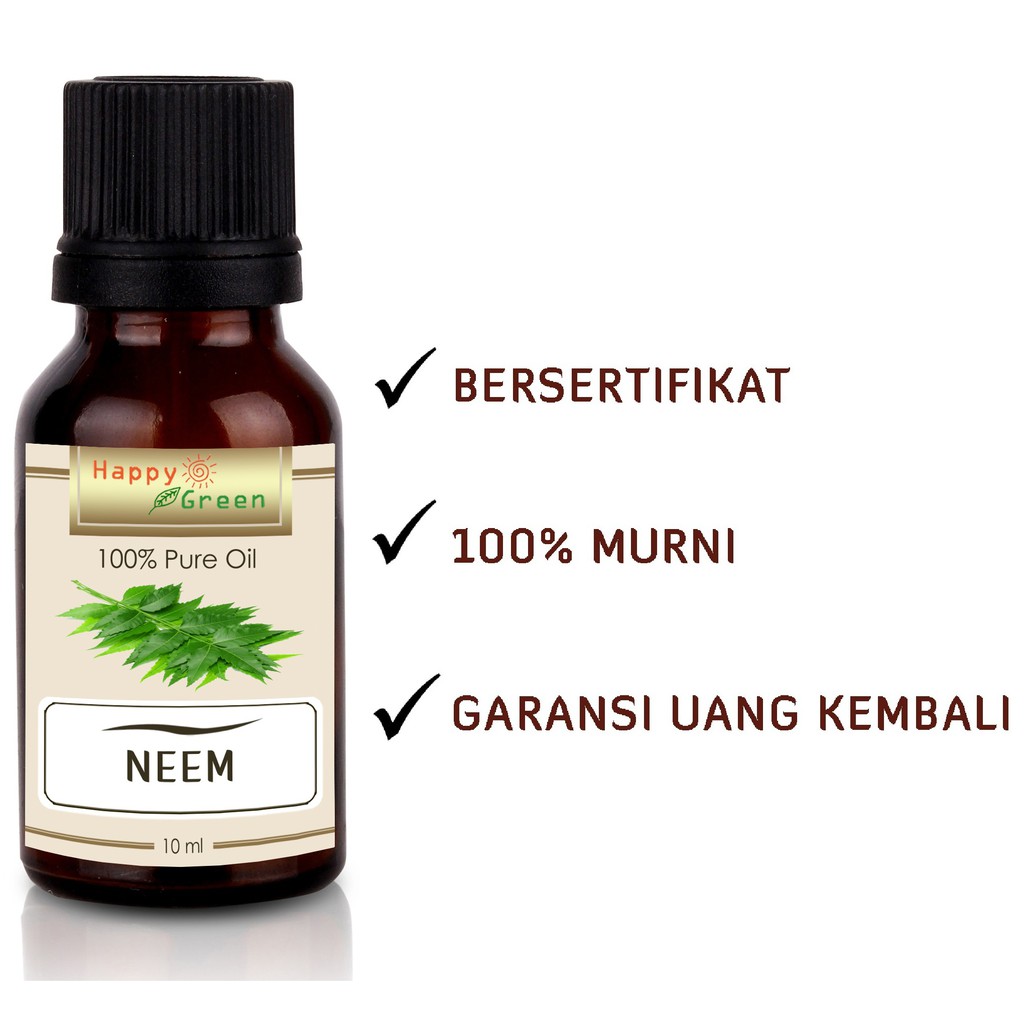 

Jual Happy Green Neem Oil (10 ml) - Minyak Mimba 100% Murni Bersertifikat Murni