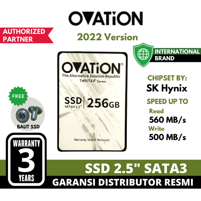OVATION SSD 256GB 2.5" SATA3 Internal SSD SATA