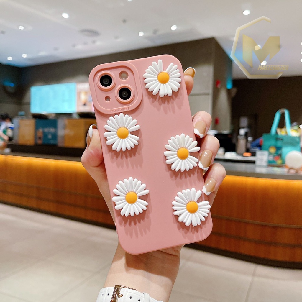 SOFTCASE PROCAMERA BUNGA DAISY 3D VIVO Y20 Y12S Y21 2021 Y33S 2021 Y30 Y50 Y53 Y71 Y75 T1 Y81 Y83 MA3423