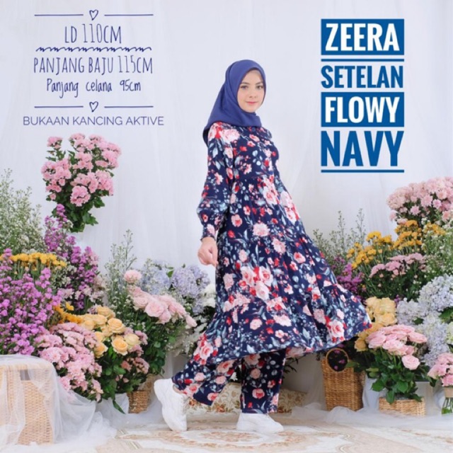Daster Arab SETELAN ZEERA FLOWY by ZEERA ORI