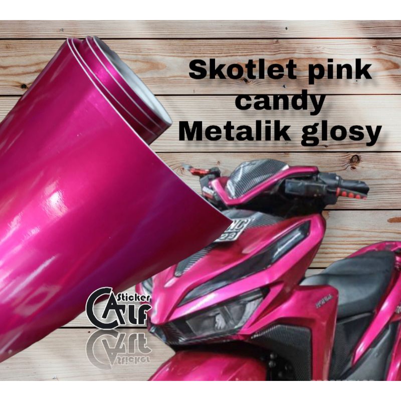 skotlet prorix  pink metalik glosy candy. L 45 x p 1 meter