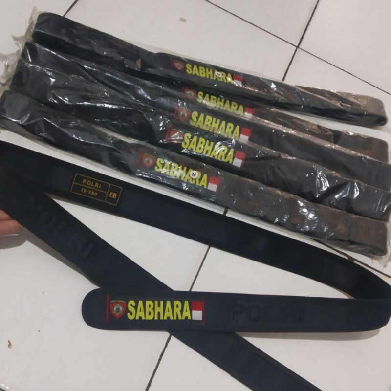 SABUK PDH SAFARI HITAM PEREKAT SABHARA POLRI ORIGINAL