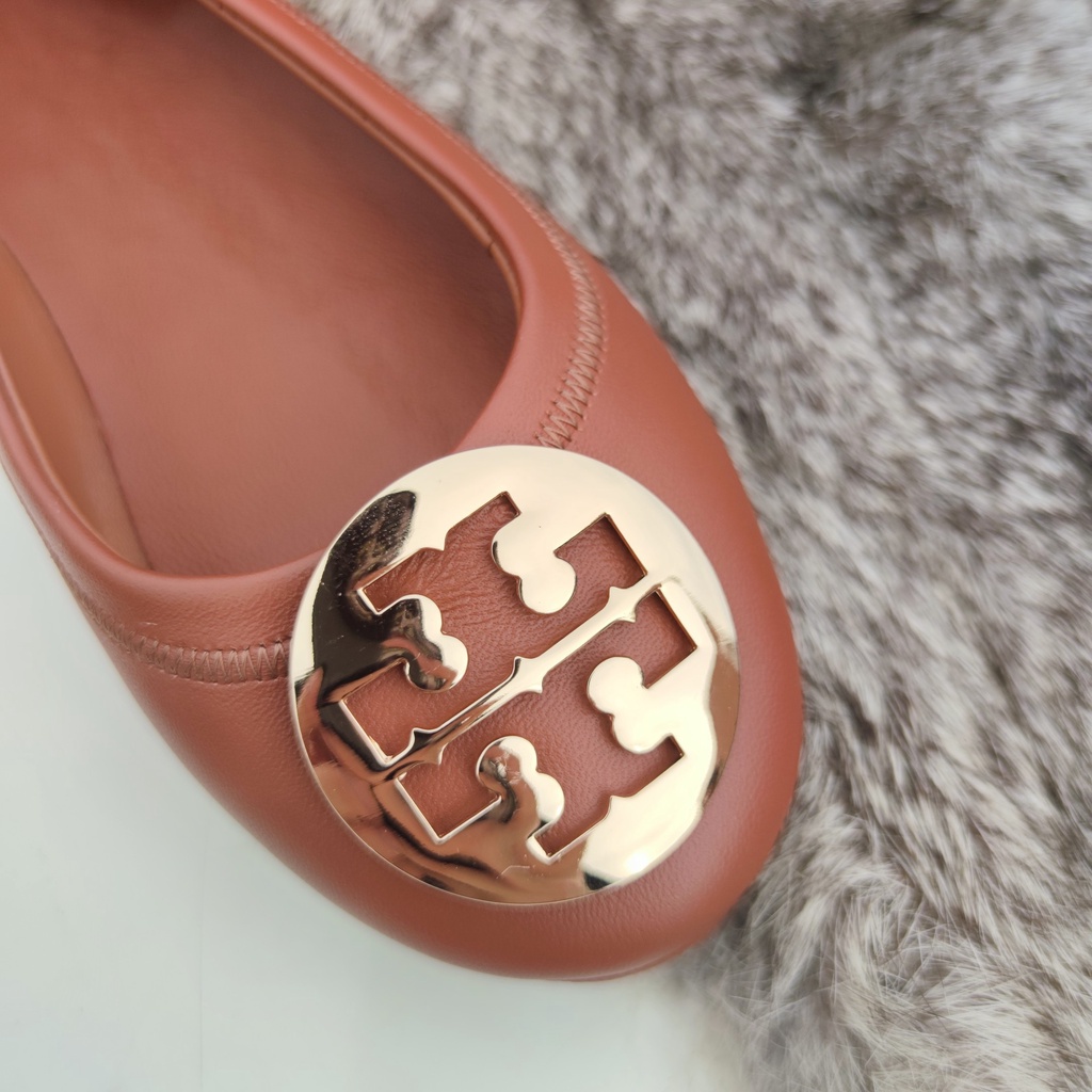 [Instant/Same Day] STB02  TORYBURCH Ori TB Sheepskin ladies flat shoes flat shoes  xie