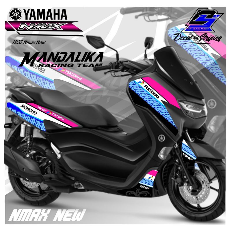 01237 Striping NMAX 2020 2021 2022 List Variasi Grafik Mandalika Moto GP Balap