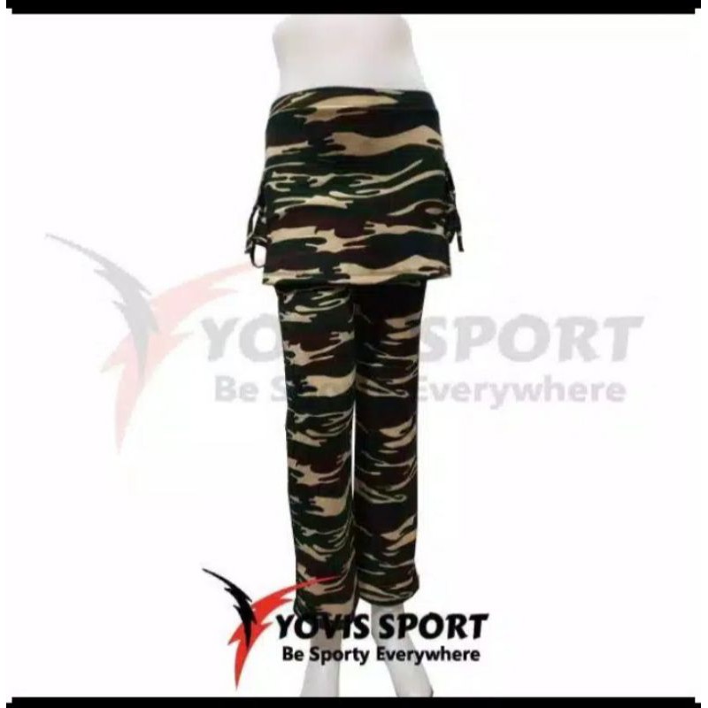 CELANA ROK LORENG ARMY WANITA YOVIS/ROK OLAHRAGA