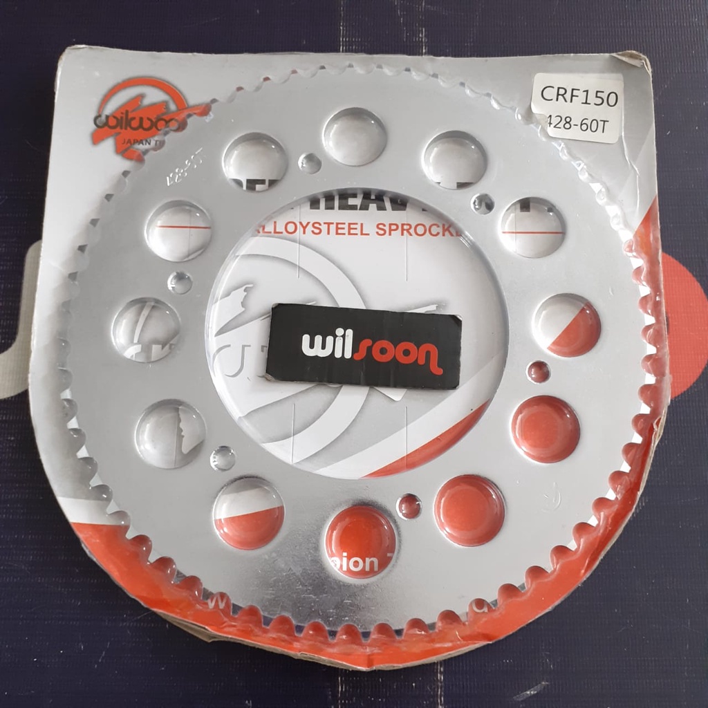Gear Gir Belakang / Rear Sprocket 428-60T Honda CRF 150 Nikel Wilwood-1