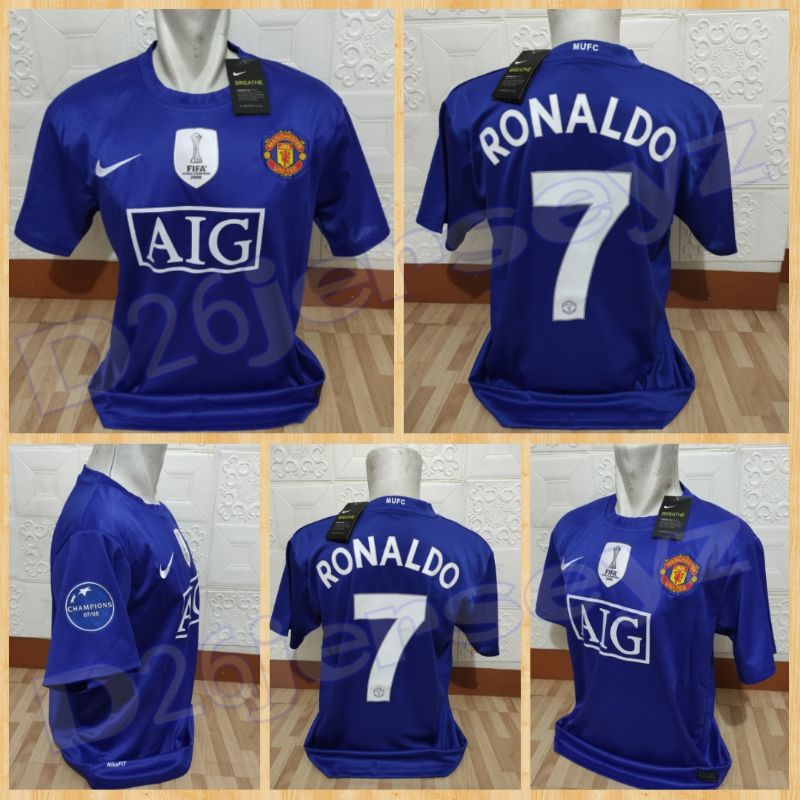 Jersey RETRO EmyuU_ 3rd Third 2008 / 2009 + Cetak nama nameset RONALDO 7 / Custom suka suka Font RET
