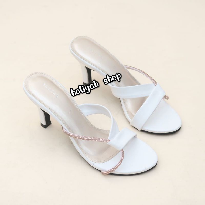 helles wanita silahng cantik mutiara holiyah 011 hak tinggi 9cm SIZE 35_42