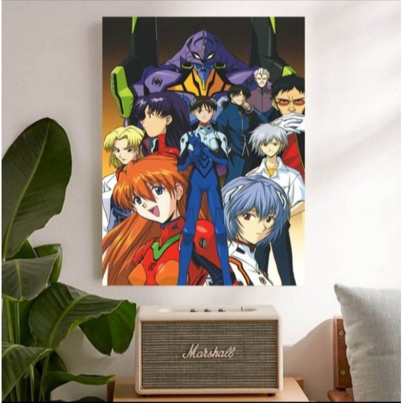"Anime, Evangelion, ver.4" Poster Kayu (30x22)