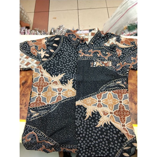 Kemeja anak batik//kemeja batik semi sutra foill//kemeja anak