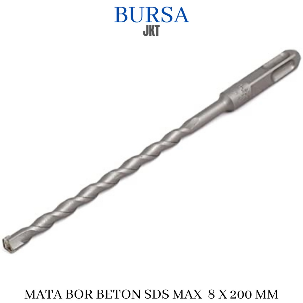 SDS MAX MATA BOR BOBOK PAHAT TEMBOK 8 MM BETON HAMMER DRILL PANJANG 200 MM